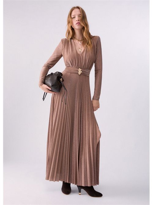 Abito lungo in lurex plissé LIU JO | CF6297JZ871/A4408